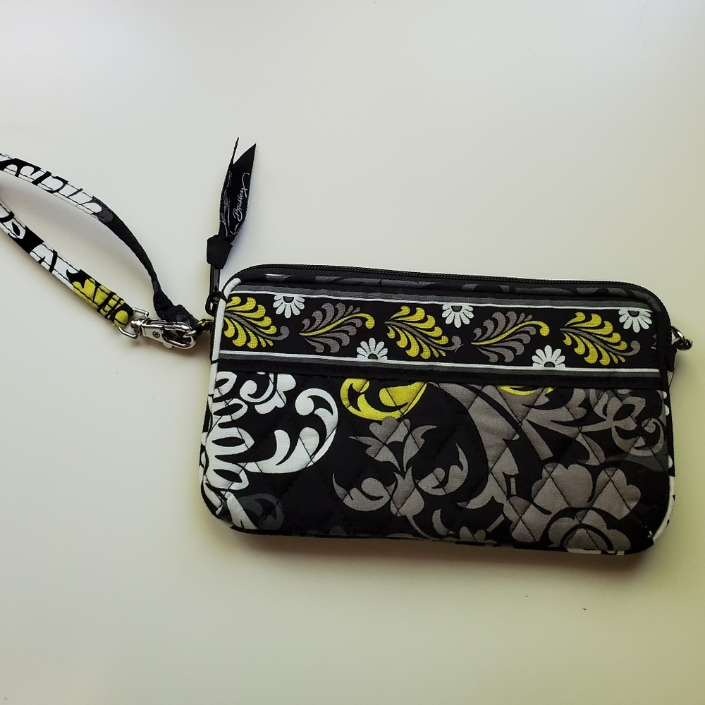 Vera Bradley Wristlet in Baroque, Black, White